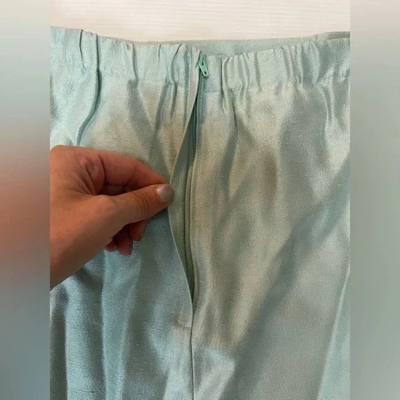 VTG Watters & Watters Jacket MIDI Skirt Suit Set Mint Green Size 8 - 12 - Picture 13 of 13